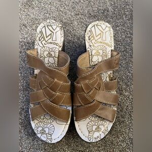 Fly London Women’s Tan Leather Sandals
